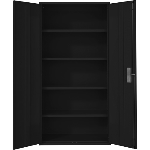 Armoire de rangement Hi-Boy, Acier, 4 Tablettes, 72" h x 36" la x 18" P, Noir Sécurité Médic