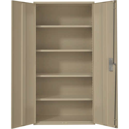 Armoire de rangement Hi-Boy, Acier, 4 Tablettes, 72" h x 36" la x 18" P, Beige Sécurité Médic