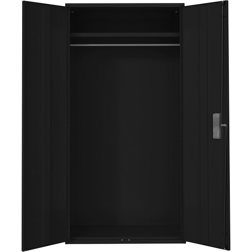 Armoire garde-robe, Acier, 36" la x 18" p x 72" h, Noir Sécurité Médic