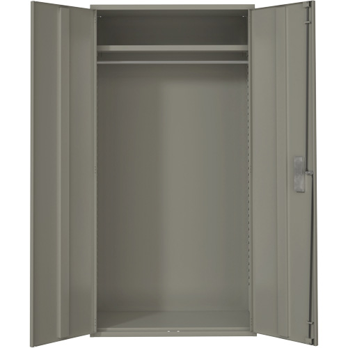 Armoire garde-robe, Acier, 36" la x 18" p x 72" h, Gris Sécurité Médic