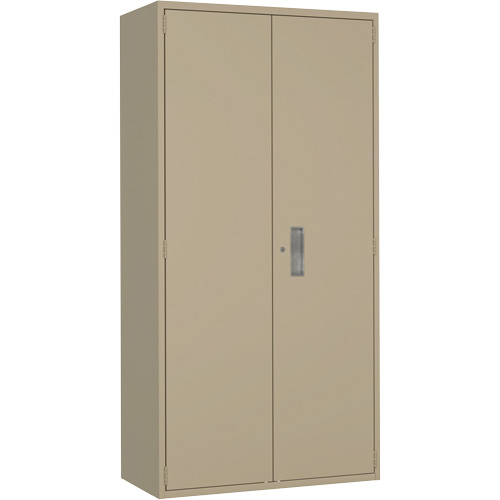 Armoire garde-robe, Acier, 36" la x 18" p x 72" h, Beige Sécurité Médic