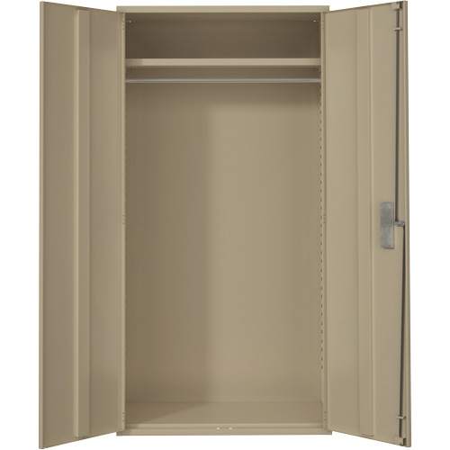 Armoire garde-robe, Acier, 36" la x 18" p x 72" h, Beige Sécurité Médic