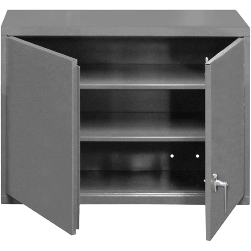 Armoire murale, 27" h x 29-7/8" la x 13-11/16" p, 2 tablettes, Acier, Gris Sécurité Médic