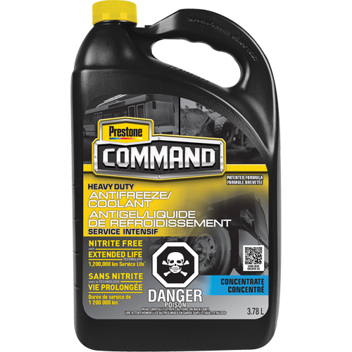 Liquide de refroidissement/antigel concentr&eacute; sans nitrate robuste longue dur&eacute;e pour service lourd Command, 3,78 L, Cruche Sécurité Médic