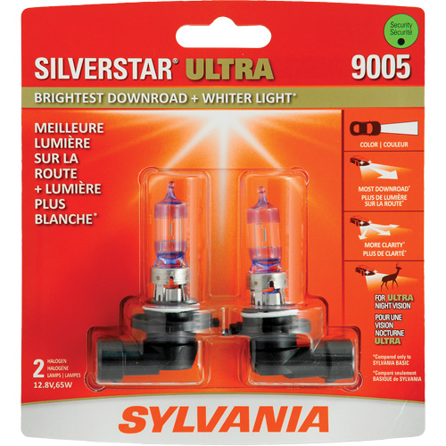9005 SilverStar&reg; Ultra Headlight Bulb, Halogen, 65 W, White Sécurité Médic