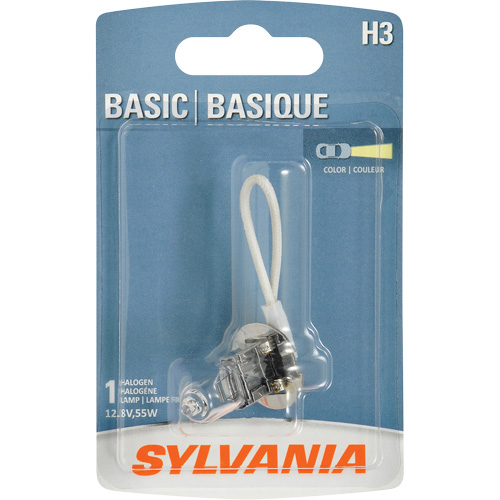H3 Basic Headlight Bulb, Halogen, 45 W, Off White Sécurité Médic