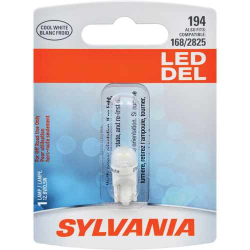 194 Mini Automotive Bulb, LED, 0.5 W/12.8 W, White Sécurité Médic