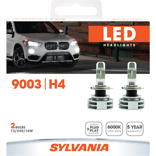 9003 Headlight Bulb, LED, 12 W/14 W/24 W, White Sécurité Médic