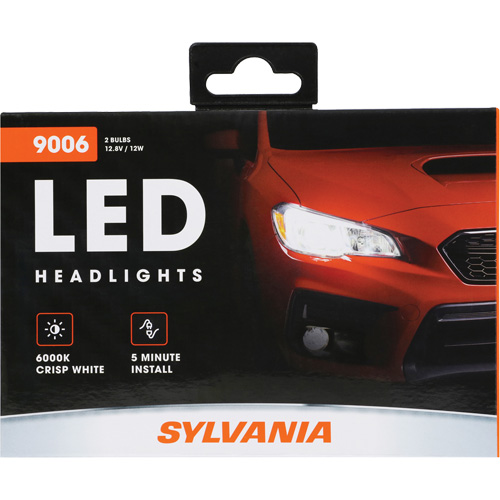 9006 Headlight Bulb, LED, 13.2 W/17 W, White Sécurité Médic