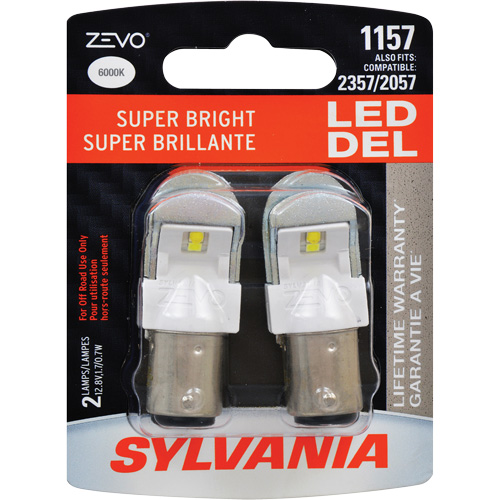 1157 Mini-ampoule automobile Zevo, DEL, 1,7 W, Blanc Sécurité Médic