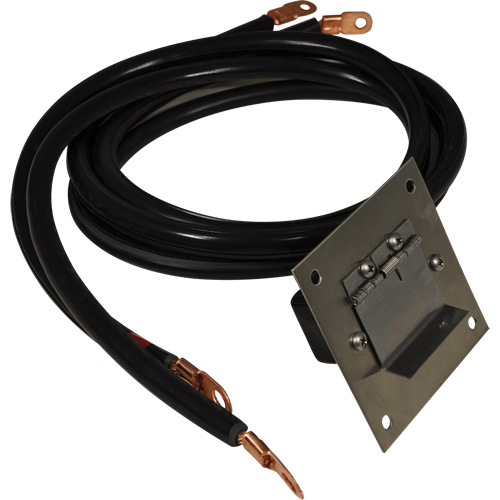 Plug-In Polarized Stainless Steel Socket Panel, 4 AWG, 5' Cable Sécurité Médic