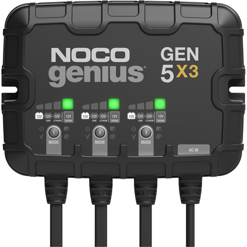 Genius&reg; Gen5X3 3-Bank, 15-Amp On-Board Battery Charger Sécurité Médic