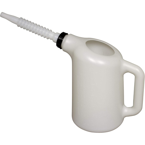 Oil Dispenser with White Spout, Plastic, 6 qt Capacity Sécurité Médic