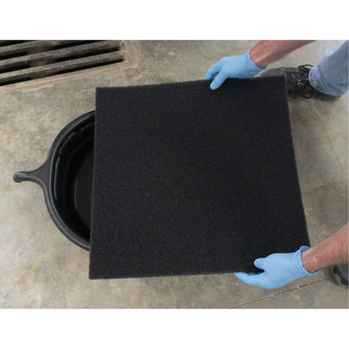 Black Oval Drain Pan Sécurité Médic