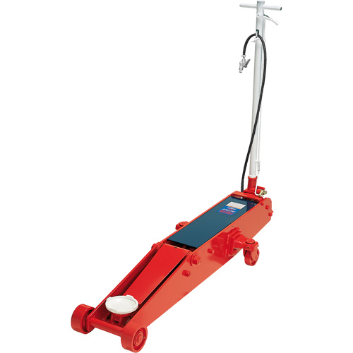 Floor Jack, 10 Ton(s) Capacity, 6-1/8" Lowered, 27-1/4" Raised, Air Hydraulic Sécurité Médic