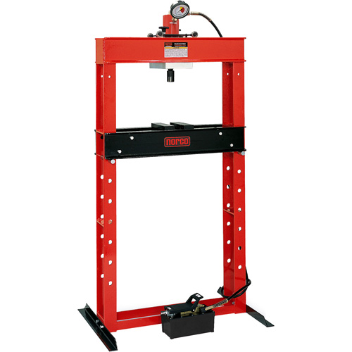 Air Hydraulic Pump Operated Shop Press, 25 tons Capacity Sécurité Médic