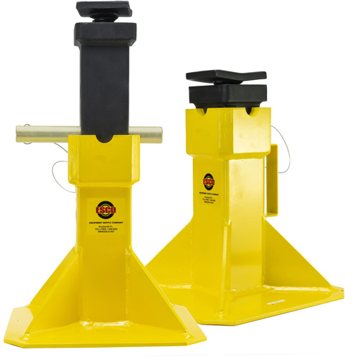 Jack Stands with Adjustable Screw Top Saddle, Locking Pin, 15-1/2" - 20-1/2" H Sécurité Médic