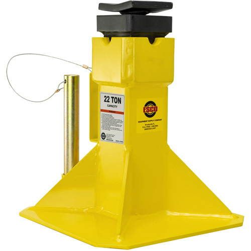 Jack Stands with Adjustable Screw Top Saddle, Locking Pin, 15-1/2" - 20-1/2" H Sécurité Médic
