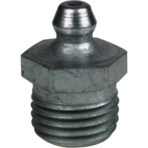 Straight Extra-Short Grease Fitting, Steel, 0.25 NPT Thread Sécurité Médic