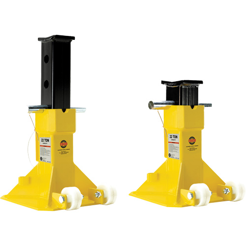 EZ-Wheel Jack Stand, Locking Pin, 22 Tons Capacity, 13-1/2" - 20" H Sécurité Médic