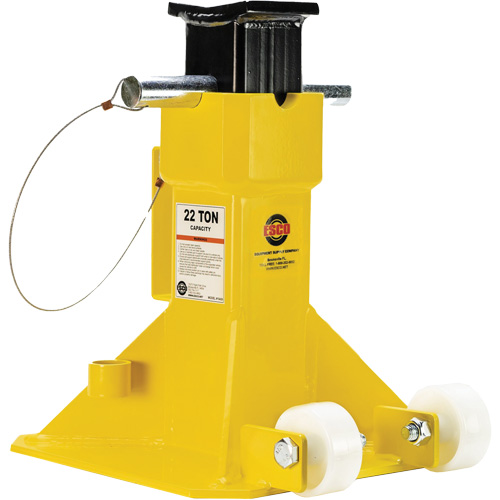 EZ-Wheel Jack Stand, Locking Pin, 22 Tons Capacity, 13-1/2" - 20" H Sécurité Médic