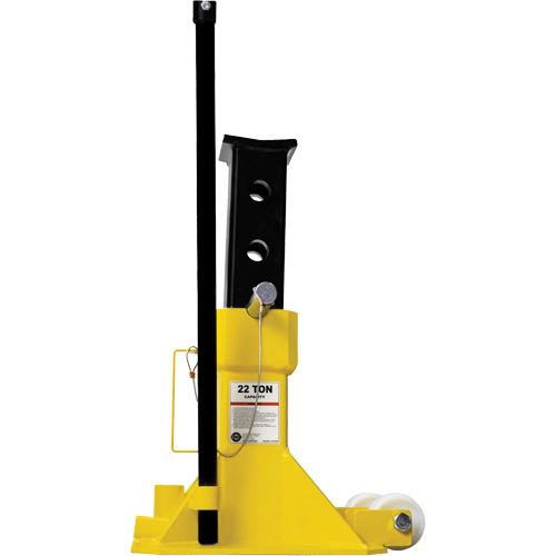 EZ-Wheel Jack Stand, Locking Pin, 22 Tons Capacity, 13-1/2" - 20" H Sécurité Médic