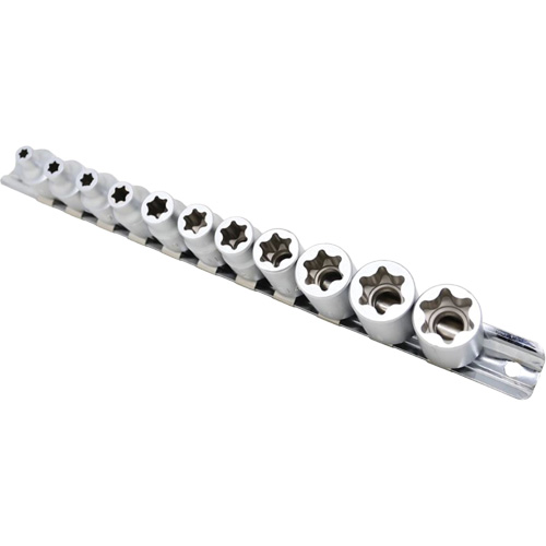 Flat-Cut E-"Star" Socket Set, 11 Pieces, 3/8" Drive Size Sécurité Médic