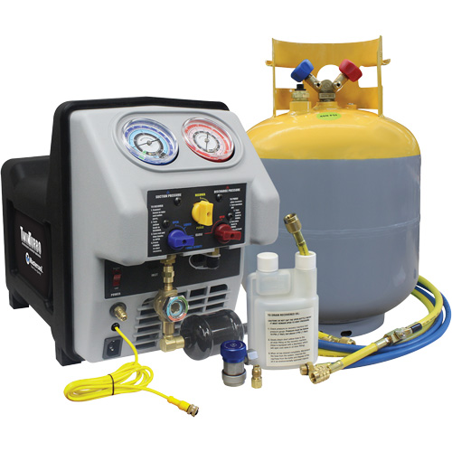 Twin Turbo Refrigerant Recovery System with 50 Lb DOT Tank Sécurité Médic