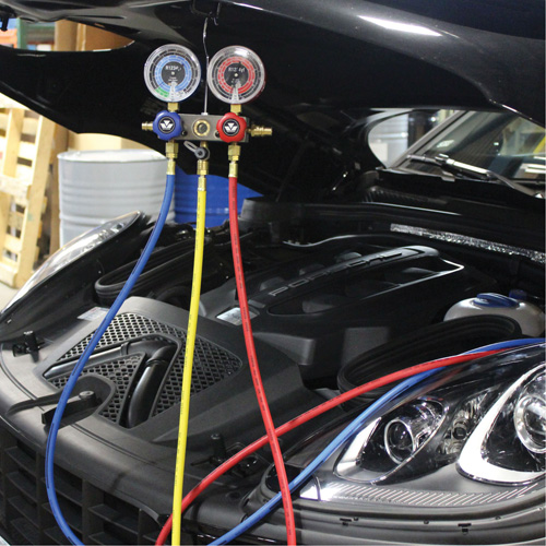 R1234Yf 2-Way Piston Valve Manifold Gauge Set Sécurité Médic