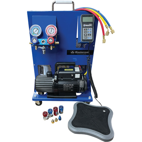 Poste de recharge &eacute;lectronique portable double &agrave; 1 phase R134A/R1234Yf Sécurité Médic