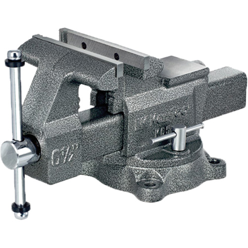 K65 Professional Workshop Vise, 6-1/2" Jaw Width, 3-7/8" Throat Depth, Swivel Base Sécurité Médic