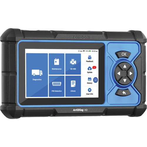 Outil de diagnostic robuste 5" ArtiDiag HD avec fonctions d'entretien Sécurité Médic