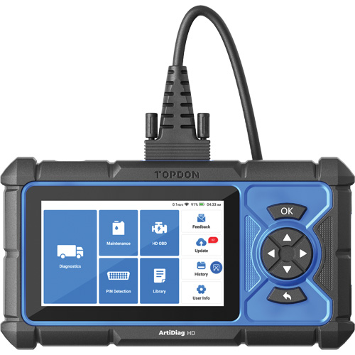 Outil de diagnostic robuste 5" ArtiDiag HD avec fonctions d'entretien Sécurité Médic