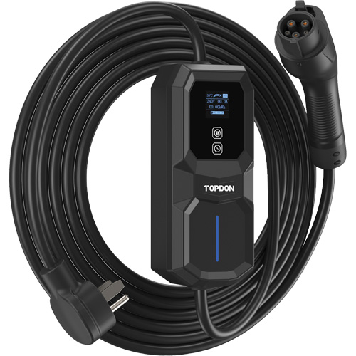 PulseQ AC Portable NEMA 6-50 Plug, 32 A, Level 2 AC, Type 1 (SAE J1772) Connector Sécurité Médic