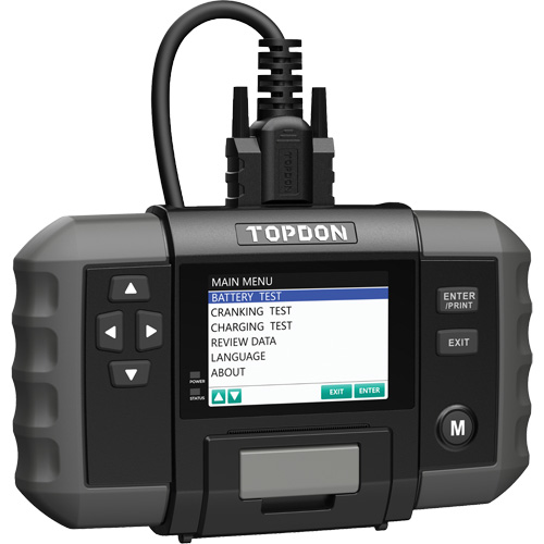 BT600 12V Battery & 12V/24V System Tester with Built-in Printer Sécurité Médic