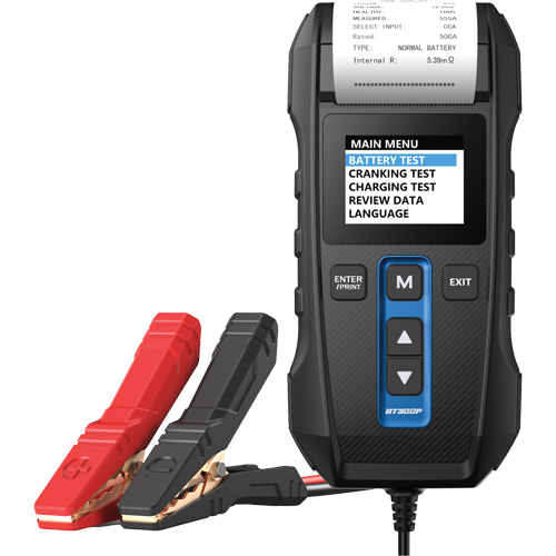 BT300P Battery, Charging & Cranking System Tester with Printer Sécurité Médic