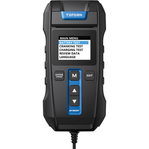 BT300P Battery, Charging & Cranking System Tester with Printer Sécurité Médic
