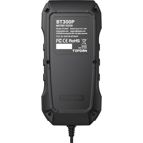 BT300P Battery, Charging & Cranking System Tester with Printer Sécurité Médic