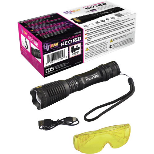 UView&reg; Phazer NEO 395 Rechargeable UV Leak Detection Light Sécurité Médic