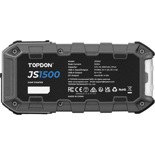 JumpSurge1500 Jump Starter, Booster, Power Bank & Flashlight Sécurité Médic