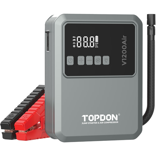 V1200Air 2-in-1 1200 Peak Amp Jump Starter & Tire Inflator Sécurité Médic