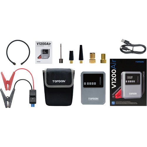 V1200Air 2-in-1 1200 Peak Amp Jump Starter & Tire Inflator Sécurité Médic