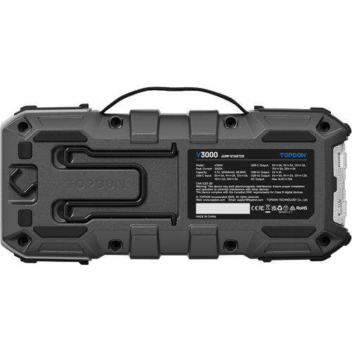 V3000 Jump Starter, Power Bank & Flashlight Sécurité Médic