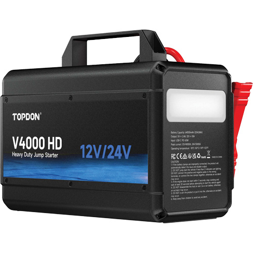 V4000 HD 12V/24V 4000A Jump Starter Sécurité Médic