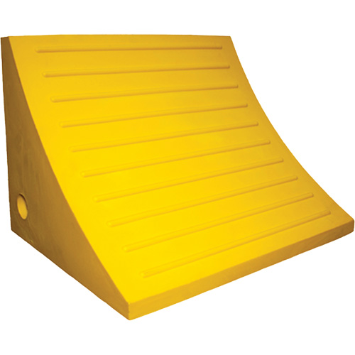 Cale de roue, Polyur&eacute;thane, Jaune, 15-1/4" la x 12-1/8'' p x 10-3/4" h Sécurité Médic