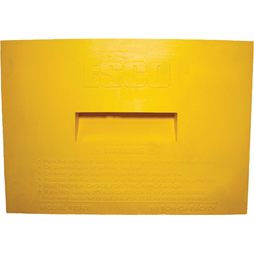 Cale de roue, Polyur&eacute;thane, Jaune, 15-1/4" la x 12-1/8'' p x 10-3/4" h Sécurité Médic