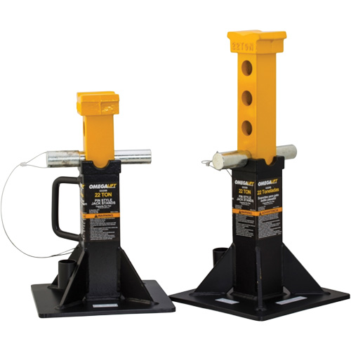 Heavy-Duty Jack Stand, Locking Pin, 22 Tons Capacity, 12-1/4" - 19-7/8" H Sécurité Médic