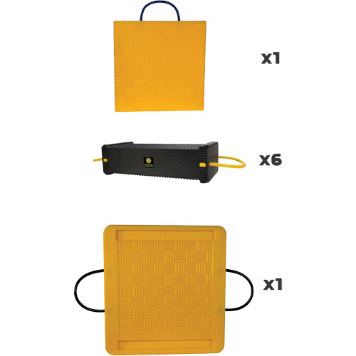 8-Piece CribLok Composite Cribbing System Kit Sécurité Médic