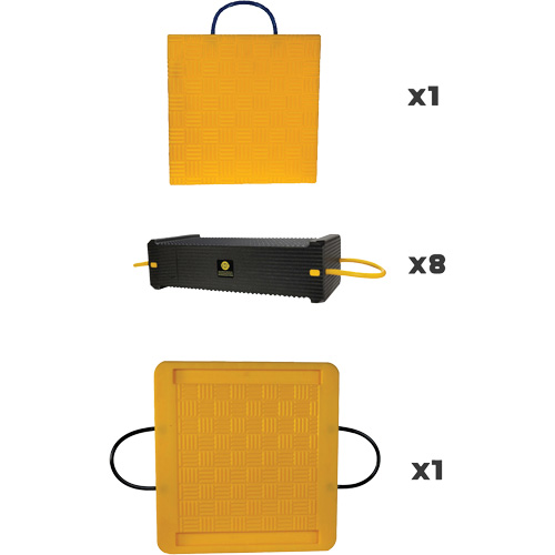 10-Piece CribLok Composite Cribbing System Kit Sécurité Médic