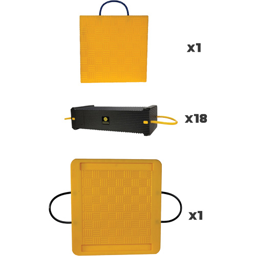 20-Piece CribLok Composite Cribbing System Kit Sécurité Médic